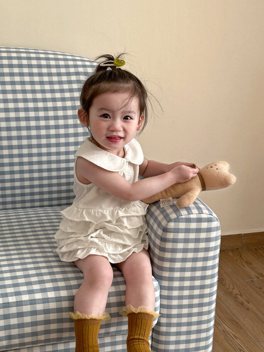 FADOBABY Girls Summer Dress New Baby Princess Doll Collar Cake Dress Children's Sleeveless Dress 16